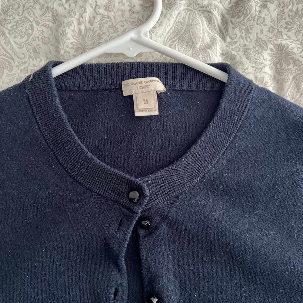 JCrew Navy Blue Cardigan Sweater